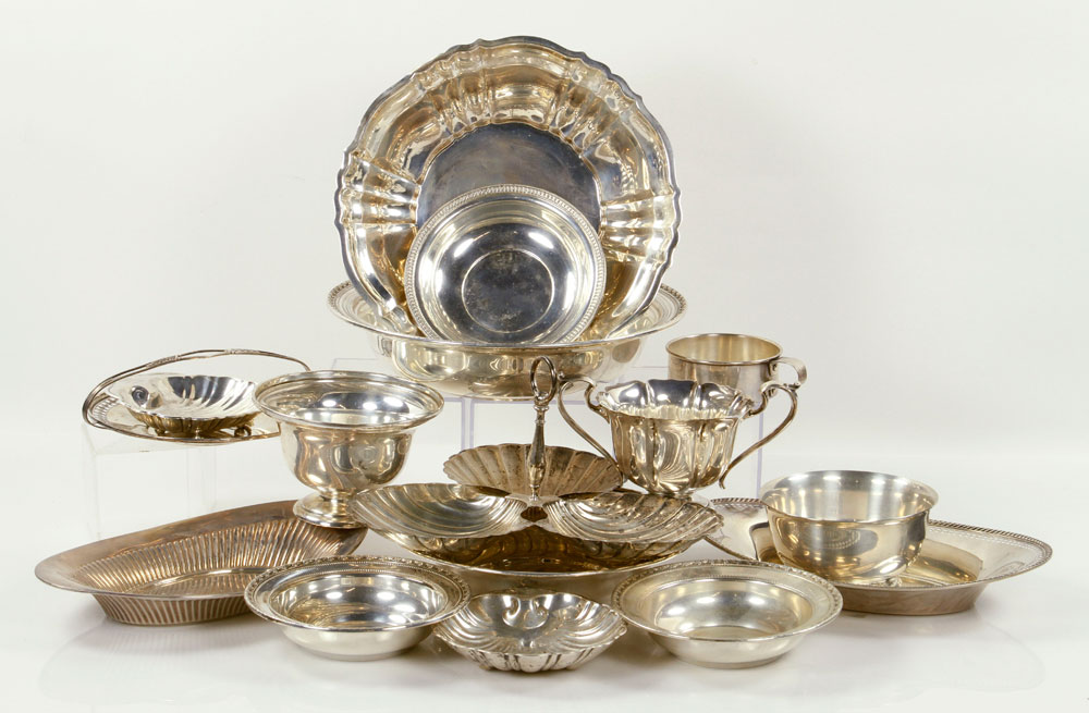 Appraisal: - Assorted Sterling Bowls Lot of fifteen assorted bowls sterling