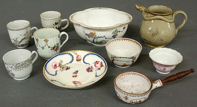 Appraisal: - Group of porcelain tableware TI a creamer w serpent-form