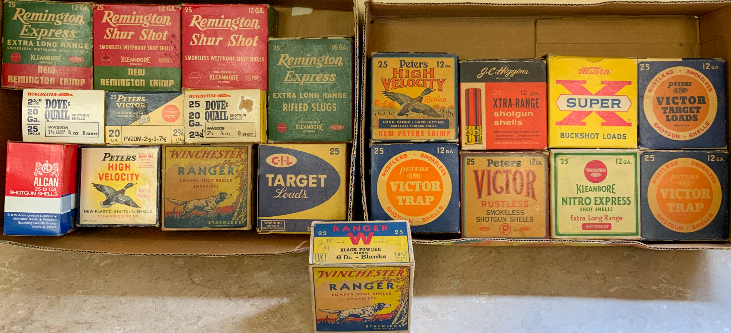 Appraisal: GROUP OF SHOTGUN SHELL BOXES gauge and gauge Approximately full