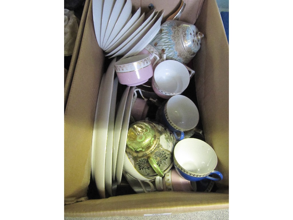 Appraisal: Box of assorted ceramics - teawares etc