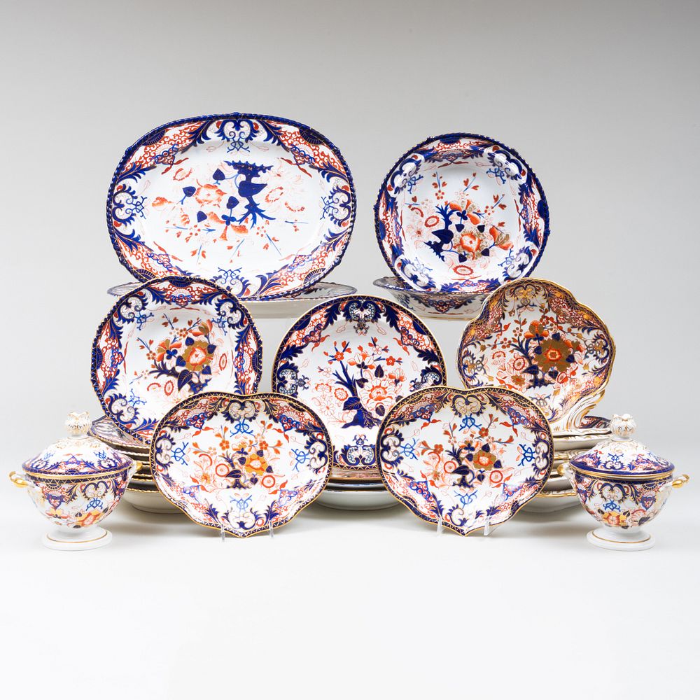 Appraisal: Assembled Royal Crown Derby and Bloor Derby Porcelain Part Dinner