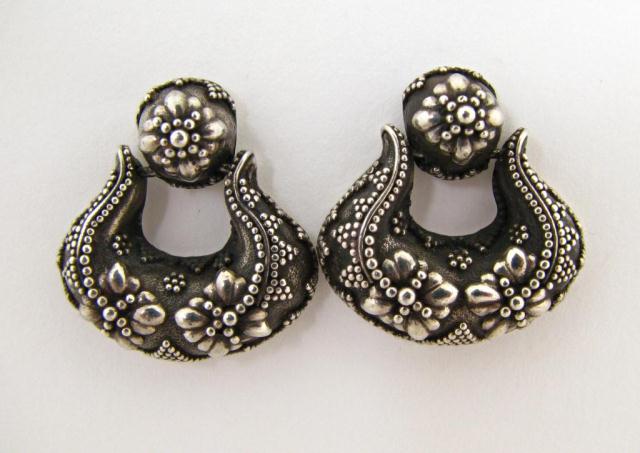 Appraisal: Pair of John Hardy sterling silver earrings