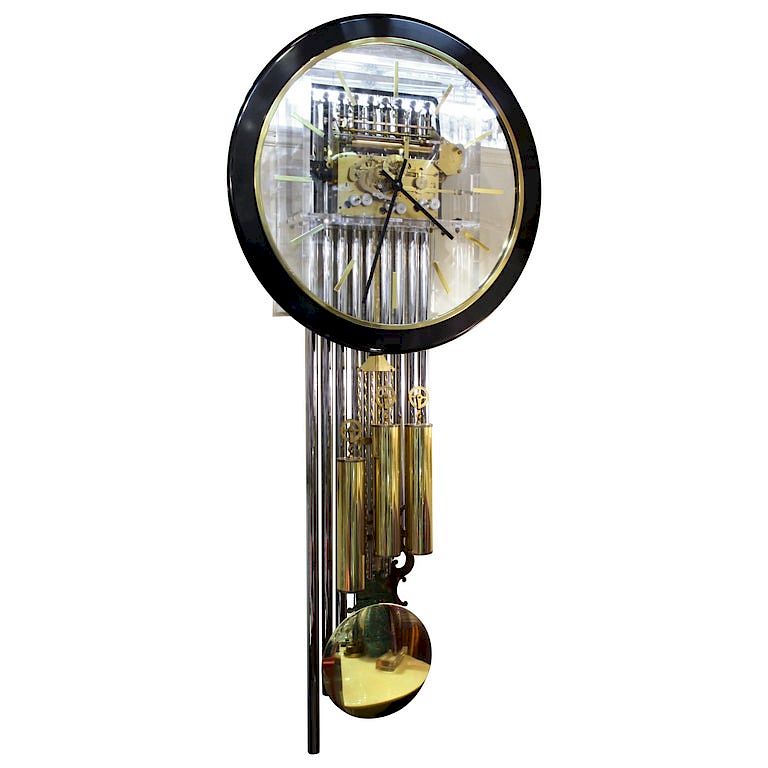 Appraisal: Arthur Umanoff for Howard Miller Lucite Wall Clock Arthur Umanoff