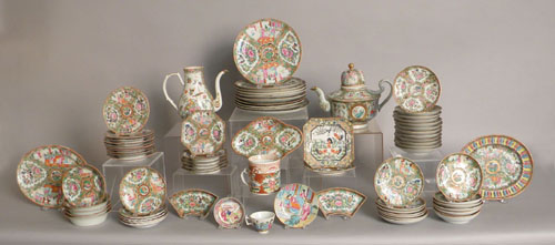 Appraisal: Large group of Chinese export famille rose porcelain