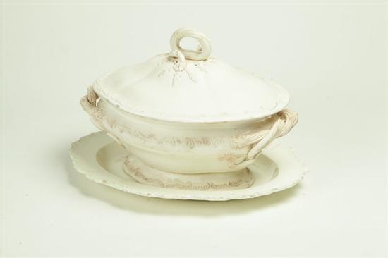 Appraisal: TUREEN AND PLATTER England late th-early th century creamware Tureen