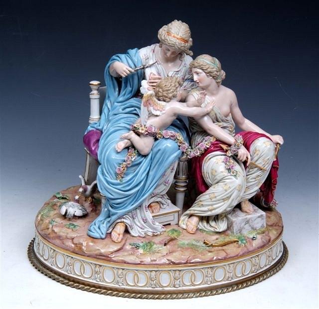 Appraisal: A MEISSEN PORCELAIN GROUP Cupid Enchained after C G Juchtzer