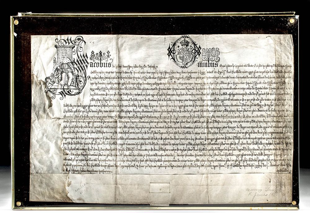 Appraisal: English Parchment From the Rule of King James I Europe