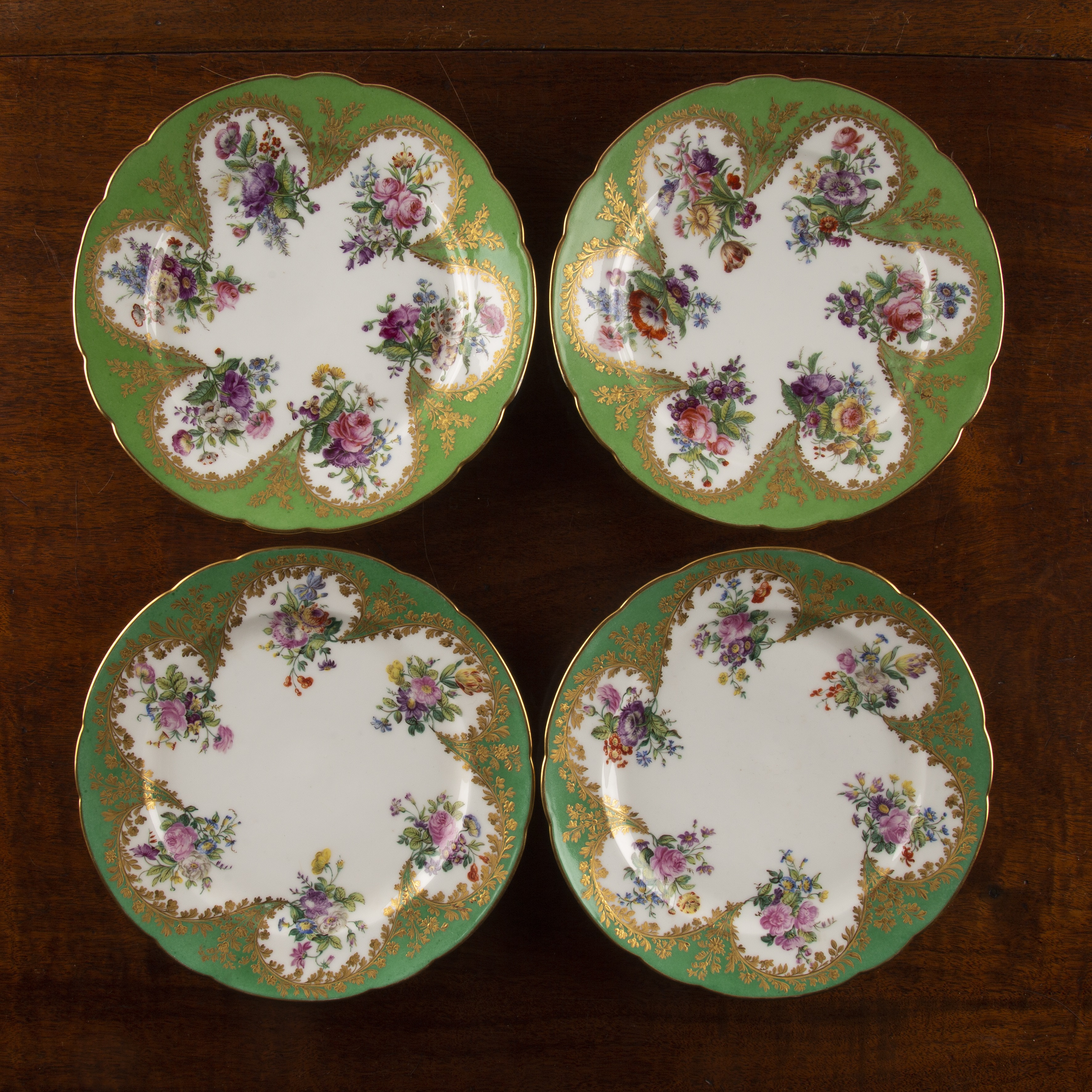 Appraisal: Four porcelain cabinet plates two early th Century and two