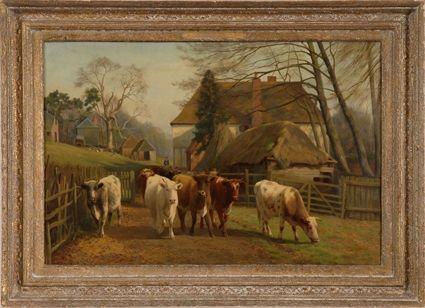 Appraisal: WILLIAM SYDNEY COOPER - A KENTISH HOMESTEAD Oil on canvas