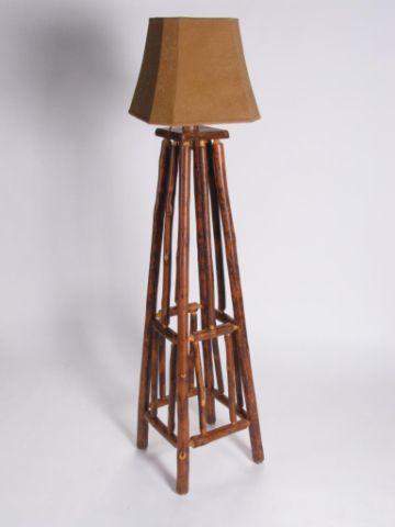 Appraisal: Old Hickory Floor Lamp with rustic sanded bark finish inches