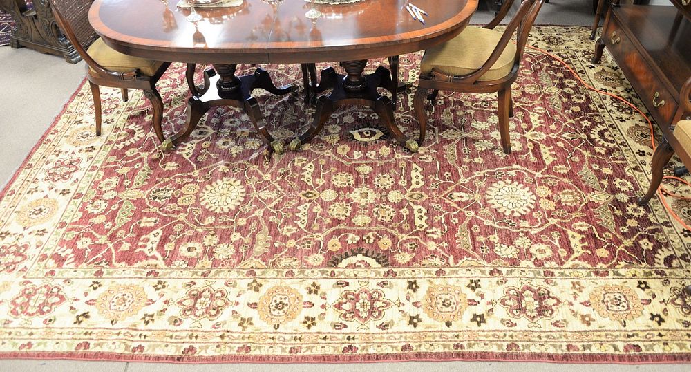 Appraisal: Room size oriental rug ' x ' Room size oriental