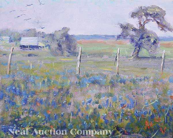 Appraisal: William Posey Silva American Georgia - April's Bluebonnets-Near San Antonio