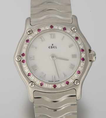 Appraisal: Ebel Ladies' Watch with Diamonds Rubies New Ebel Women's watch