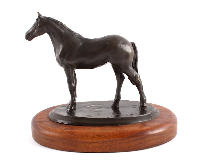 Appraisal: Original Ace Powell Bronze Horse Sculpture This is an original