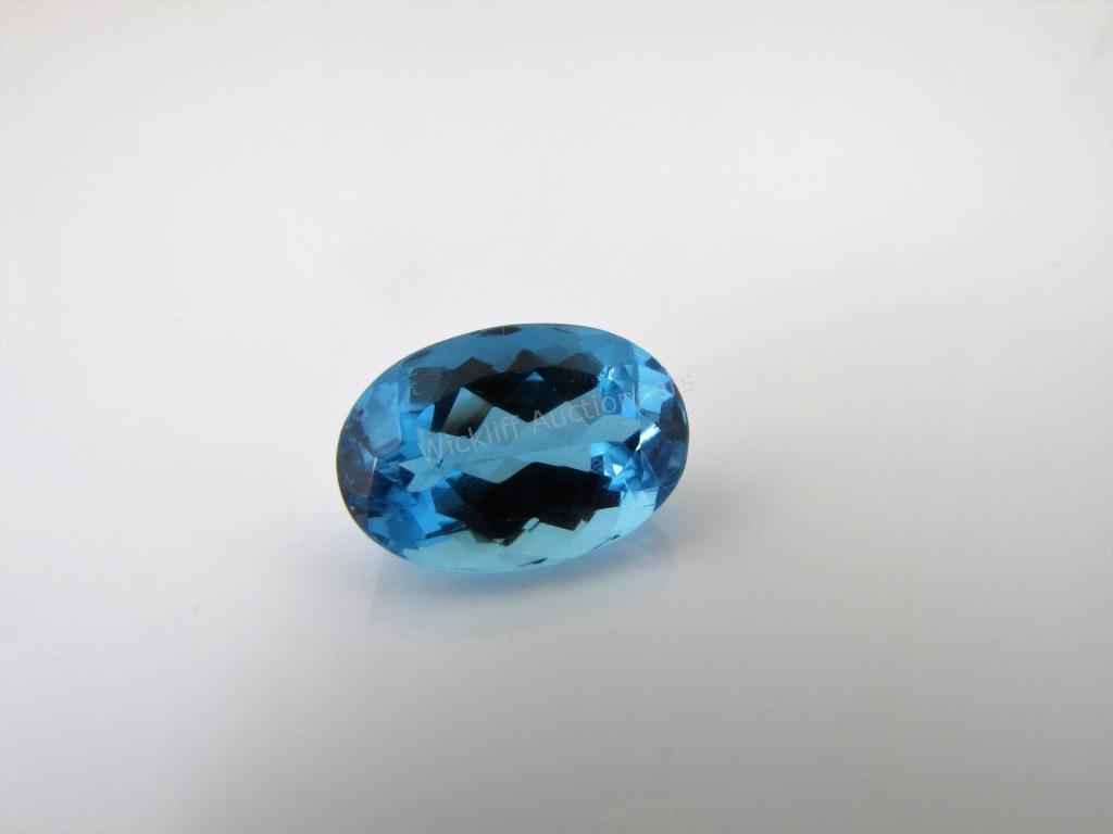 Appraisal: A loose ct oval London blue topaz mm x mm