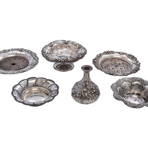 Appraisal: Six American Silver Table Wares Early th Century including two