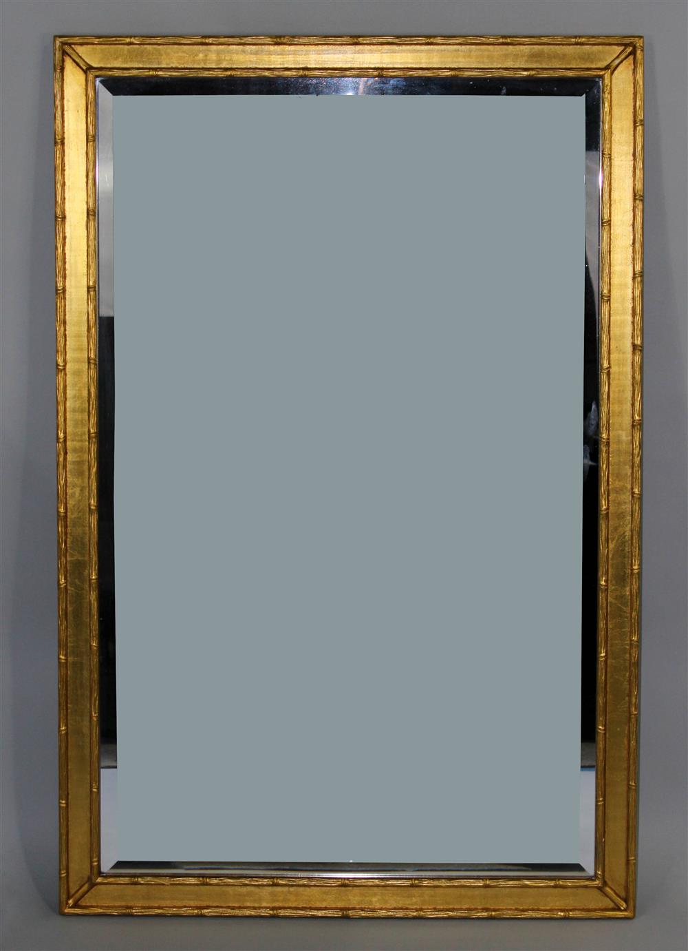 Appraisal: MODERN RECTANGULAR HORIZONTAL OR VERTICAL LARGE GOLD PAINTED BEVELED MIRROR