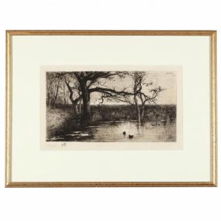 Appraisal: Adolph Appian French etching signed in pencil lower left also