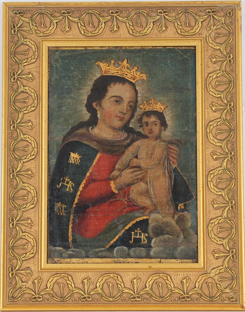 Appraisal: th C Spanish School Painting of Madonna Child th C