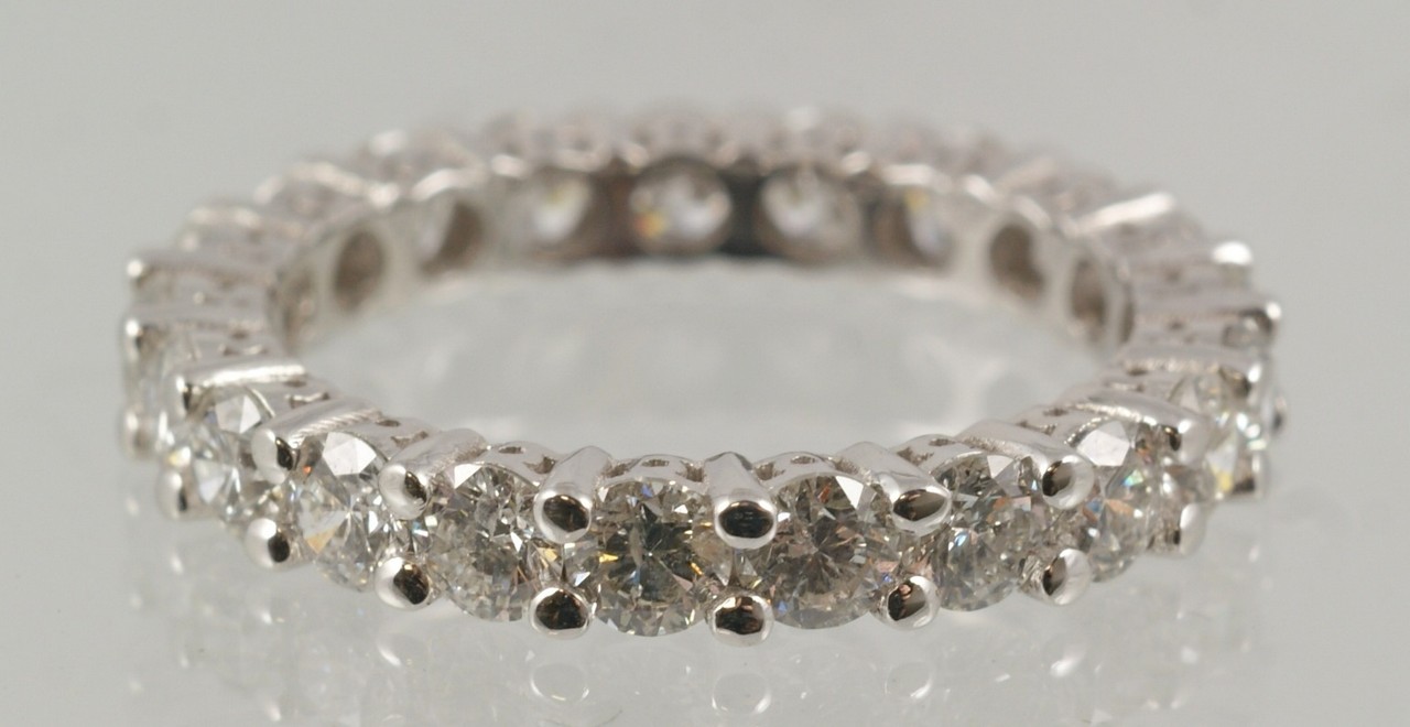 Appraisal: K WG diamond eternity band carat TDW size dwt