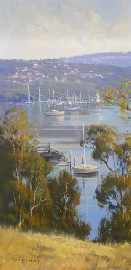 Appraisal: Chris Huber born Harbour Scene oil on board signed 'CHRIS