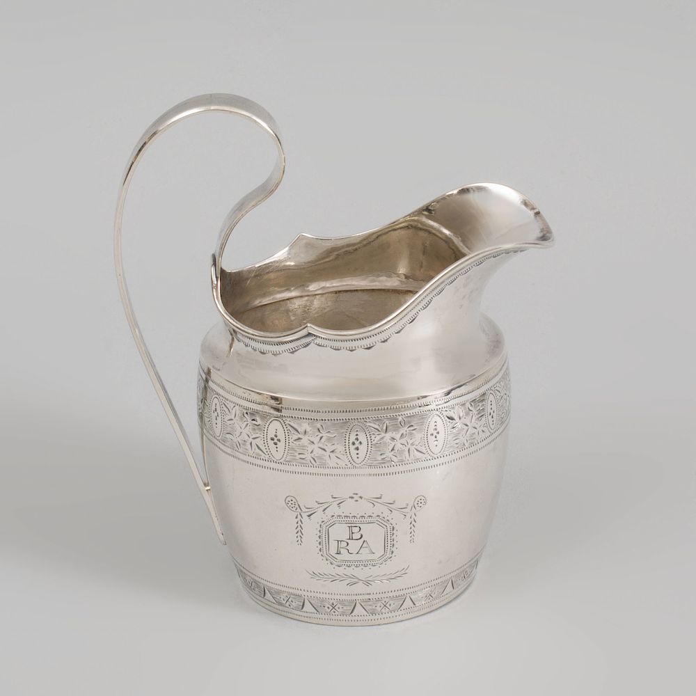 Appraisal: George III Irish Silver Creamer Indistinct marks circa With bright