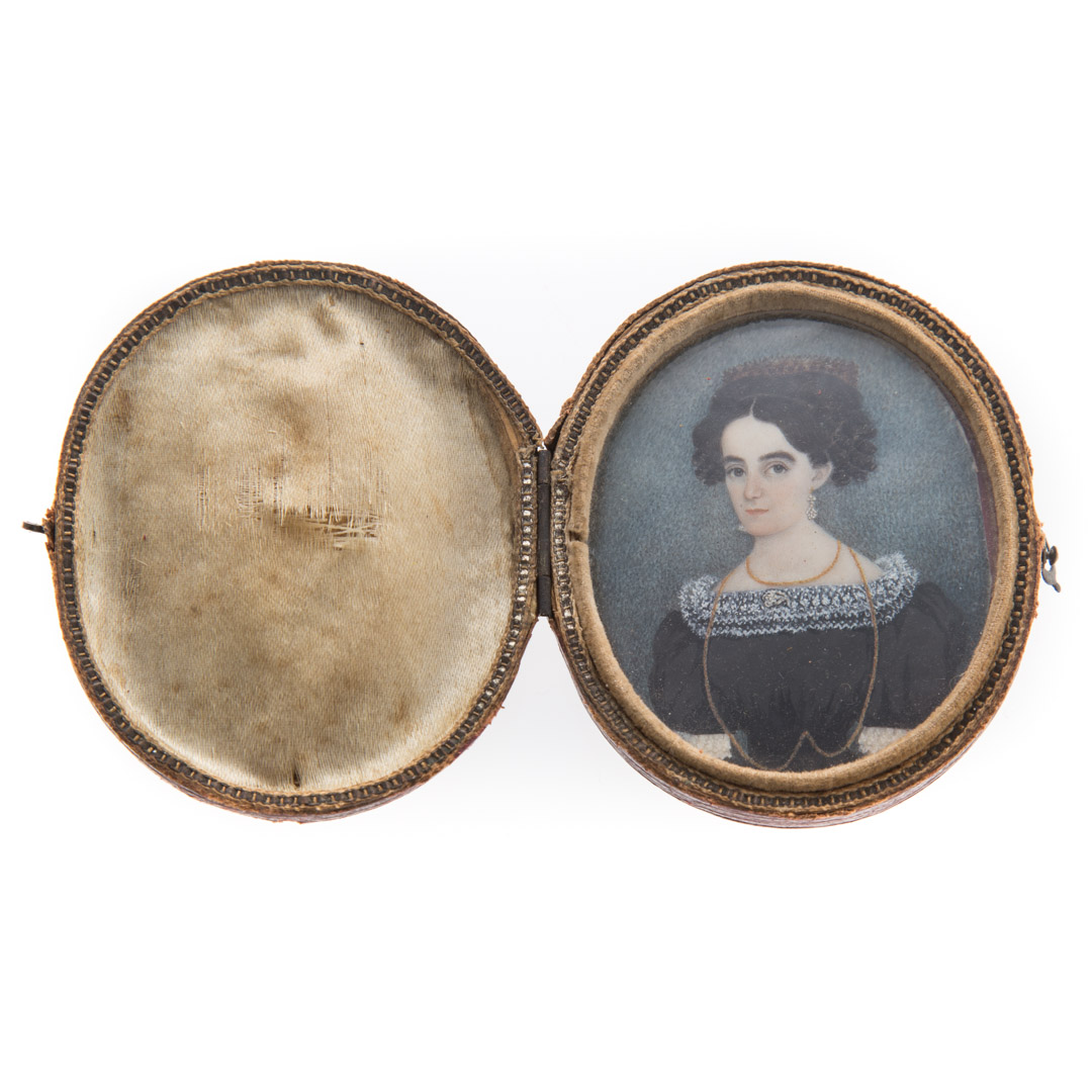 Appraisal: Attributed to Abraham Parsell Miniature portrait American - American lady