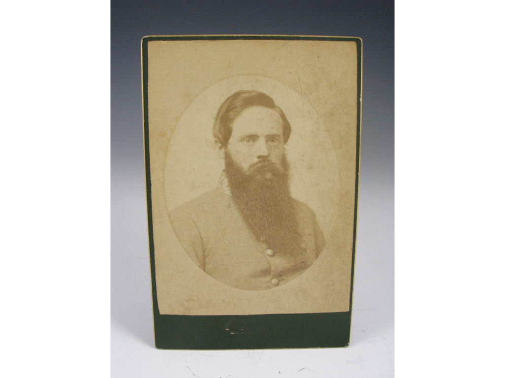 Appraisal: Fitz Lee Cabinet Card and Rooney Lee Clipped Sig a