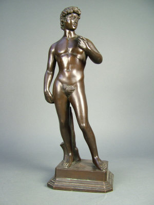 Appraisal: A th century bronze figure of David standing full length