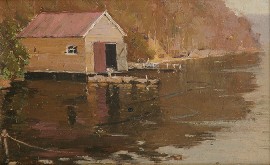 Appraisal: Norman Lloyd - The Boat Shed oil on board signed