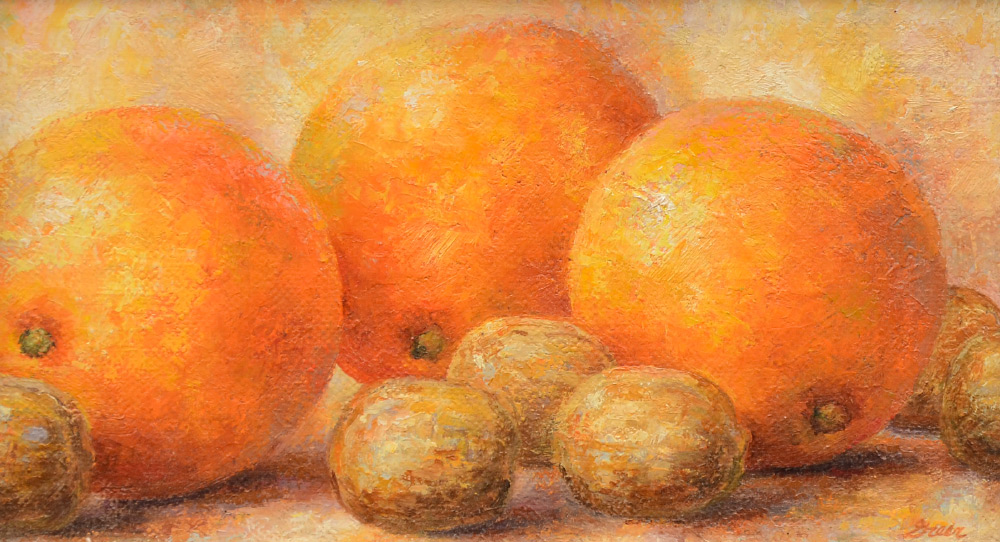 Appraisal: GREER Milford American - ''Oranges and Walnuts'' Oil Canvas Masonite