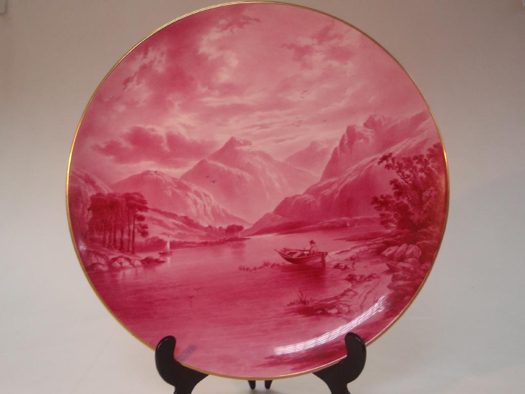 Appraisal: A Copeland porcelain plaque hand painted with a scene of