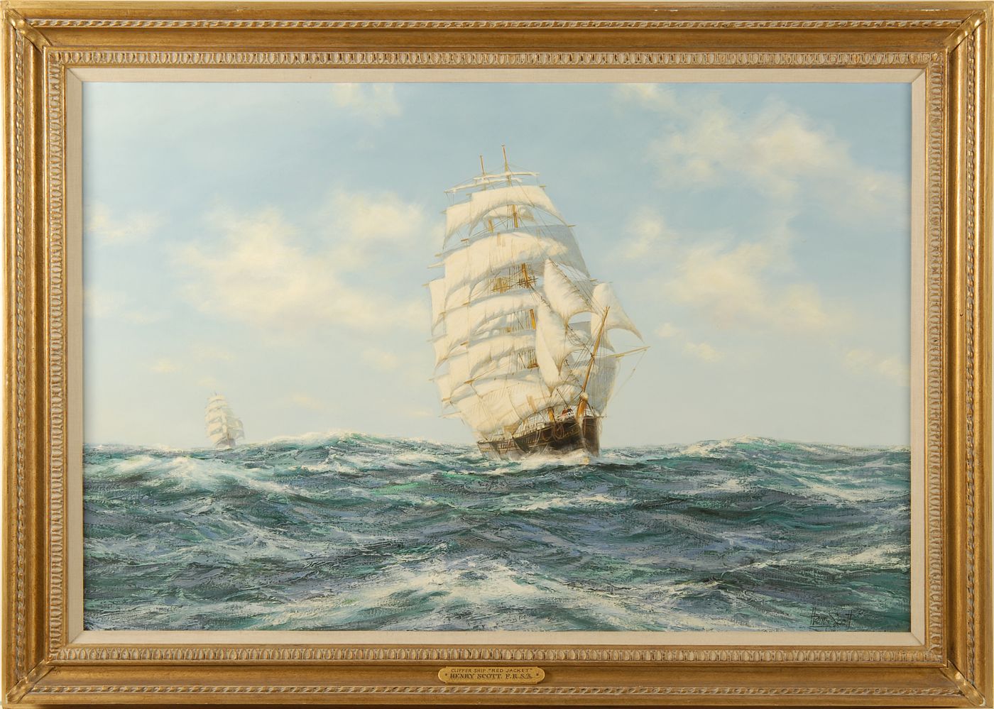 Appraisal: HENRY EDWARD SCOTTAmerican - The Clipper Ship Red Jacket Signed