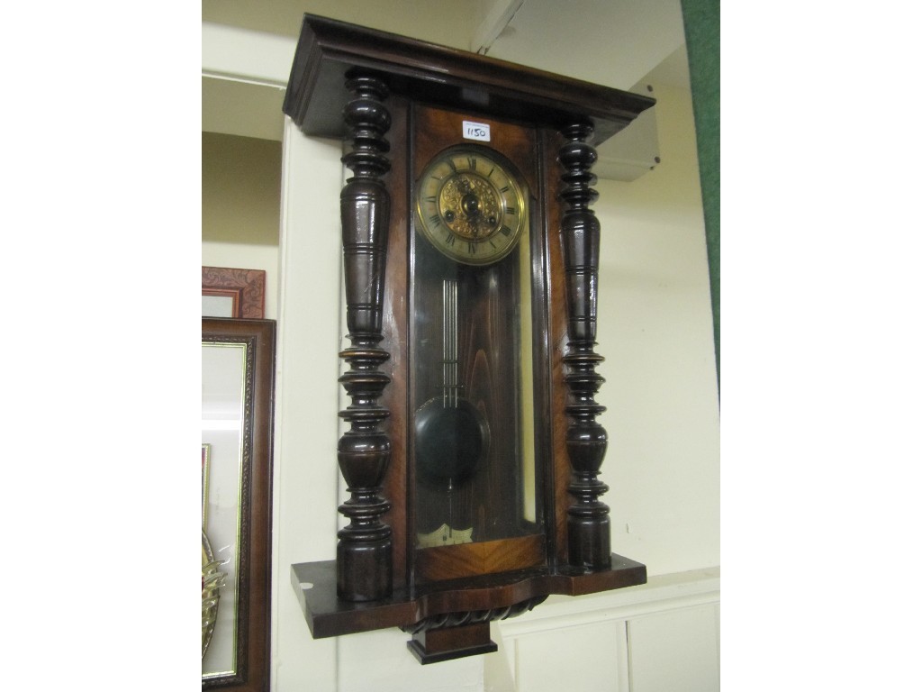 Appraisal: Mahogany Vienna wall clock