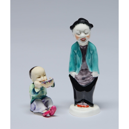 Appraisal: A Royal Worcester figure of a Chinese boy and another