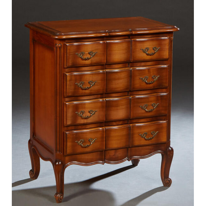 Appraisal: Diminutive French Louis Philippe Carved Cherry Commode th c the