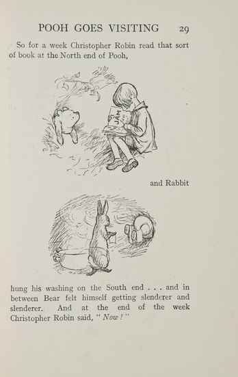 Appraisal: Milne A A Winnie-The-Pooh first edition illustrations and pictorial endpapers