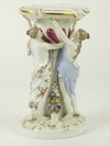 Appraisal: COMPOTE - Meissen porcelain bowl on pedestal depicting three maidens