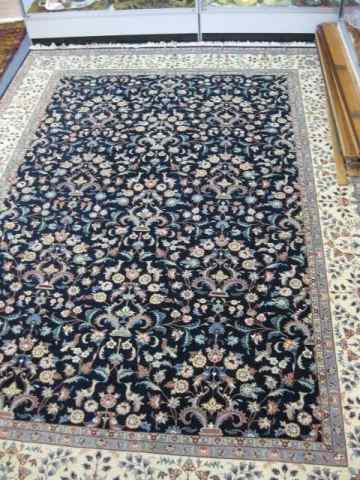 Appraisal: Tabriz Persian Handmade Room Size Rug elaborate florals blue field