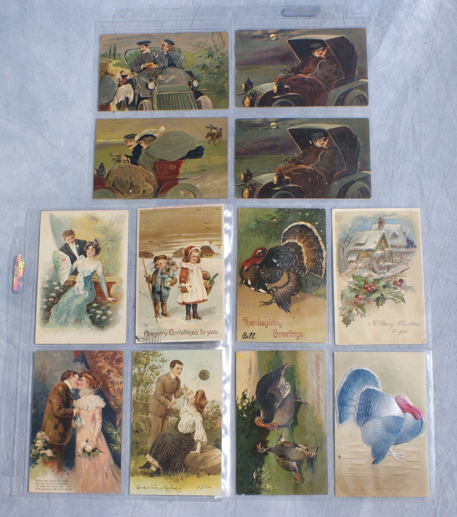 Appraisal: PFB post cards to include Christmas Valentines Courtship Thanksgiving etc