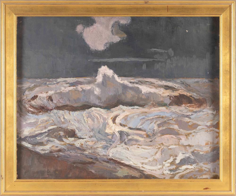 Appraisal: ATTRIBUTED TO MICHAEL LEMMERMEYER AMERICA TH CENTURY GULF STORM OIL