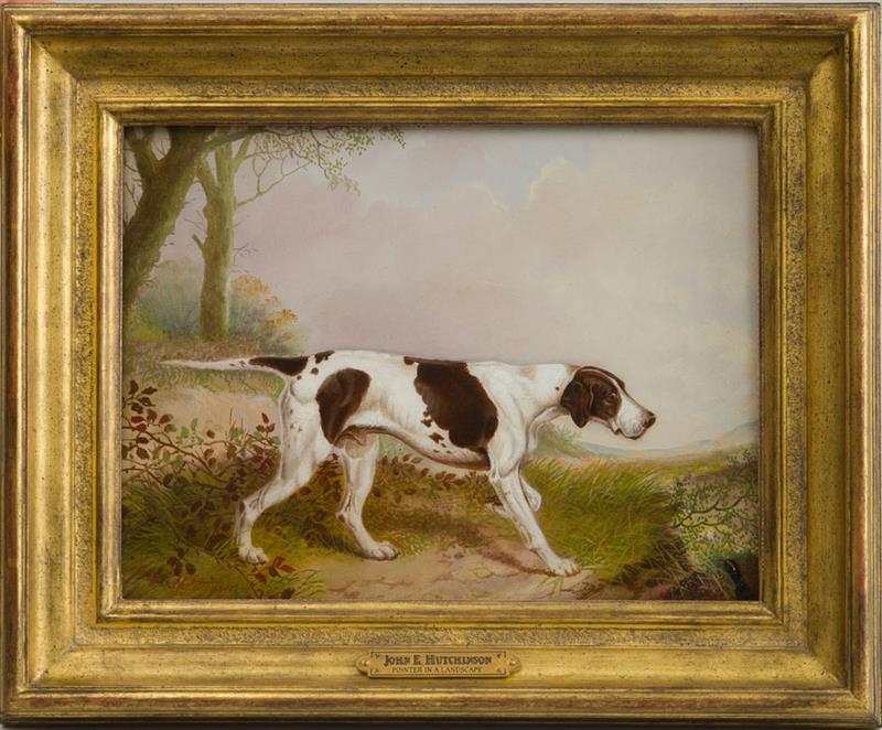 Appraisal: JOHN E HUTCHINSON - POINTER IN A LANDSCAPE AND SETTER