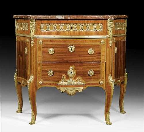 Appraisal: COMMODE A LA TOPINO Transition stamped J A LECLERC Jacques