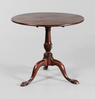 Appraisal: Fine Chippendale Mahogany Tilt-Top Tea Table possibly Rhode Island th