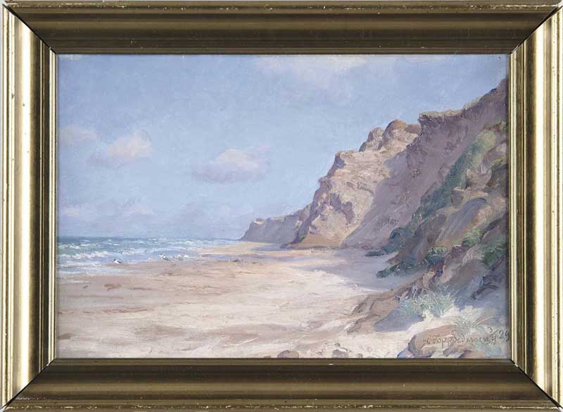 Appraisal: HOLDER TOPP PEDERSEN Danish - SANDY BEACH Oil on canvas