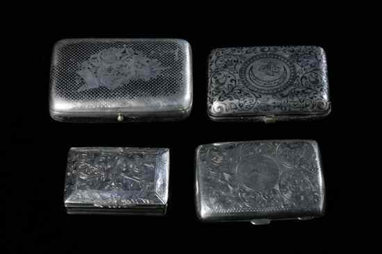 Appraisal: FOUR TURKISH SILVER BOXES - Weight oz dwt