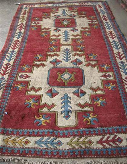 Appraisal: Anatolian Kazak design rug ft in x ft in