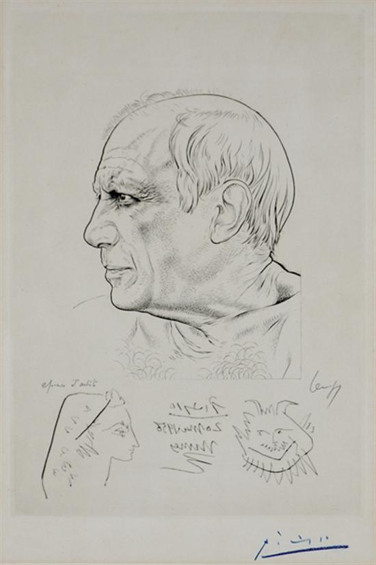 Appraisal: Paul Lemagny and Pablo Picasso French - Spanish - PORTRAIT