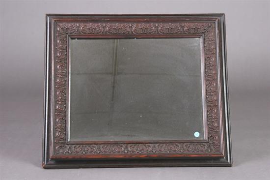 Appraisal: RECTANGULAR FOLIATE-CARVED MOLDED-EDGE MIRROR - in x in x in