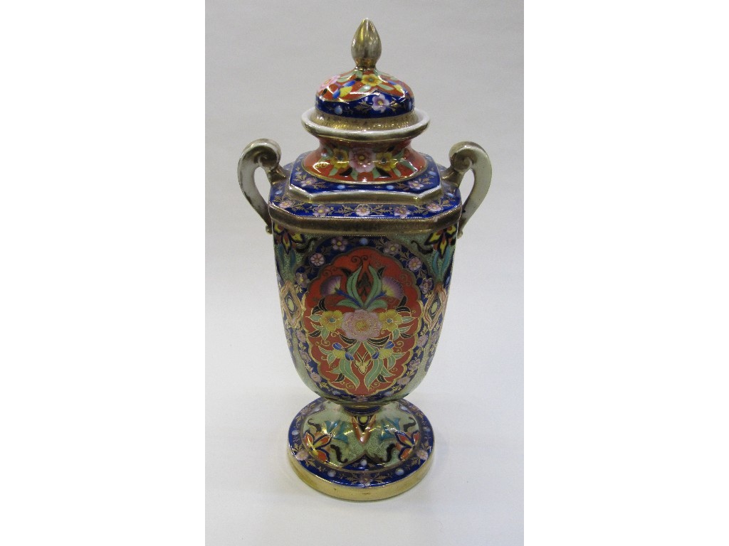 Appraisal: Noritake twin handled urn and cover